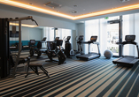 Aktiv bleiben – auch unterwegs: Der hoteleigene Fitnessraum macht’s möglich.
