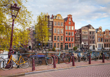 Amsterdam ist die Fahrradhauptstadt schlechthin. Hier werden Sie sich wohlfülen.