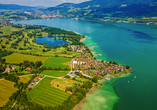 Genießen Sie den traumhaften Blick über den Mondsee – einer der schönsten Seen im Salzkammergut.