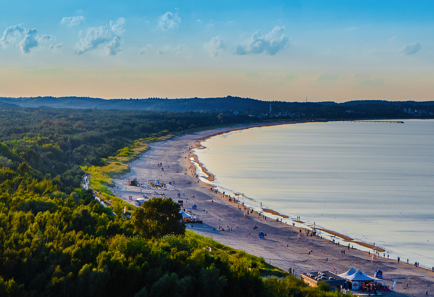 Der lange Sandstrand von Swinemünde gilt als einer der schönsten der gesamten Ostseeküste.