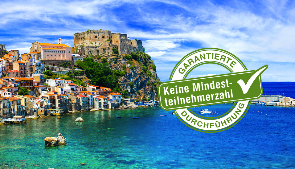 In der wunderschönen Hafenstadt Scilla unternehmen Sie einen Rundgang durch das Fischerviertel Chianalea.