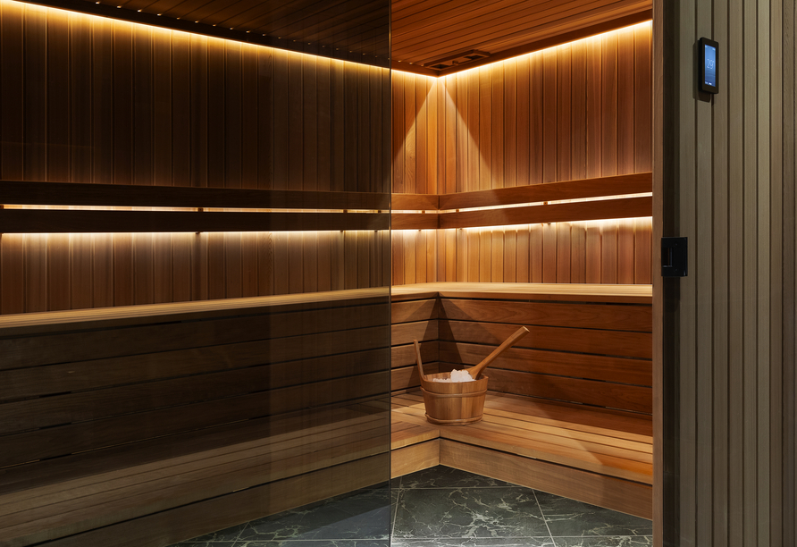 Lassen Sie in der Sauna die Seele baumeln.