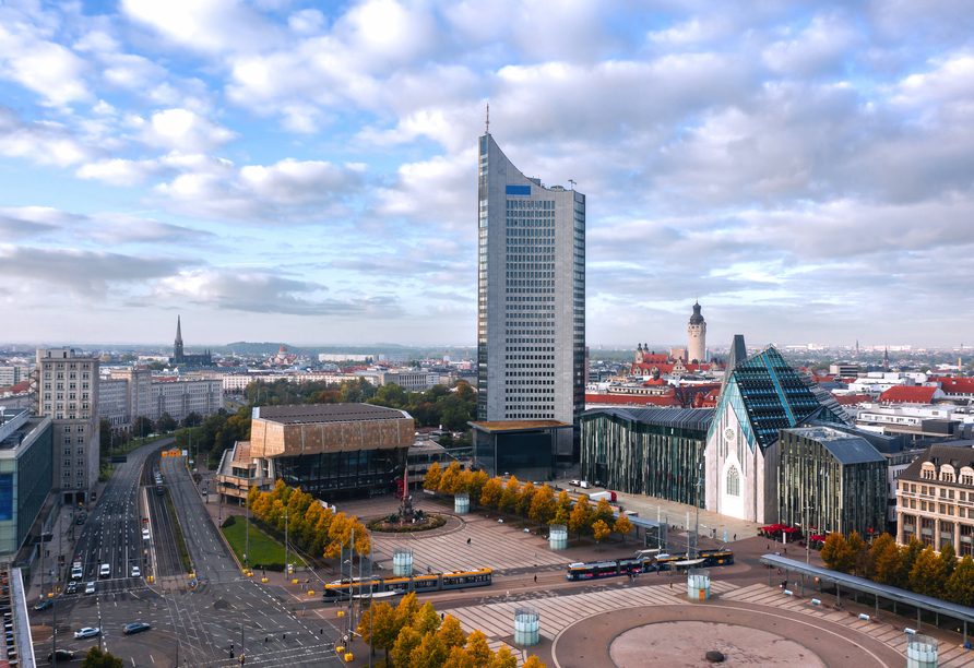 Besuchen Sie Leipzig und genießen Sie die Aussicht vom Panorama-Tower!