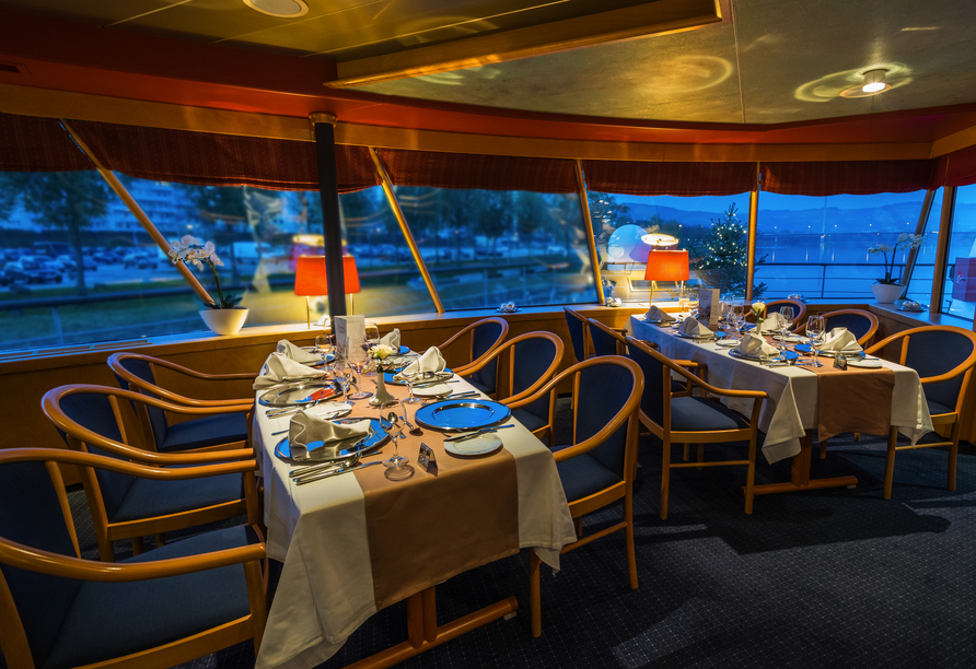 Panorama-Restaurant an Bord der Primadonna