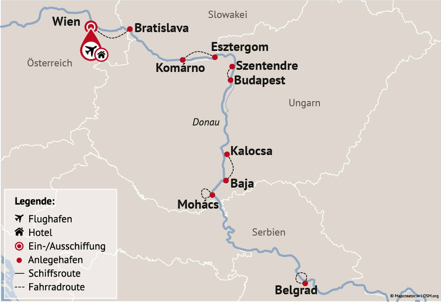 Ihre Reiseroute