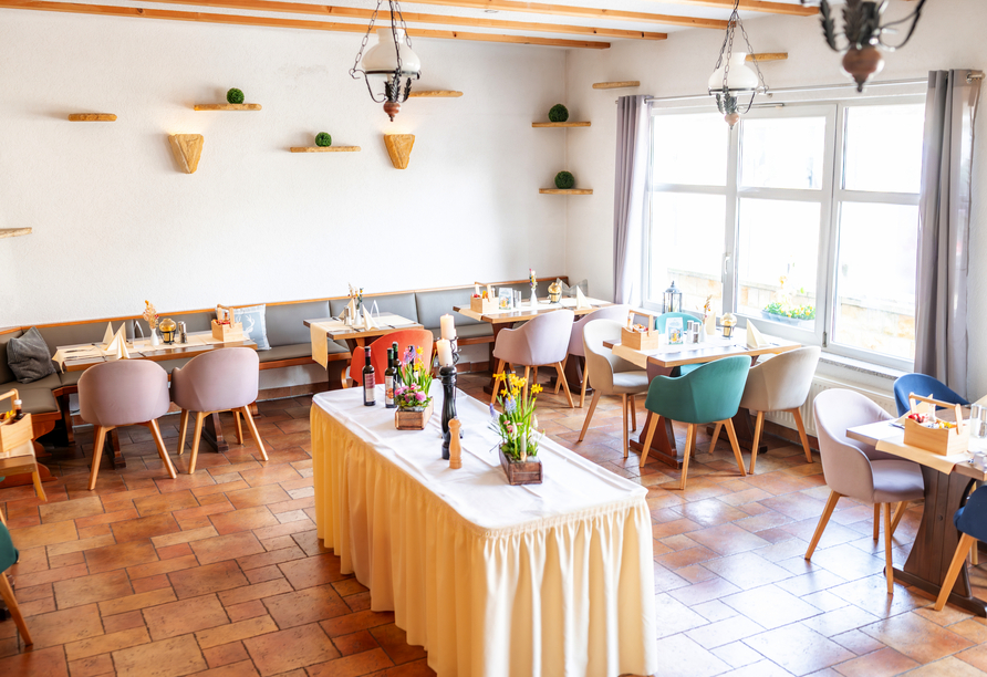 Im Restaurant des Hotels werden Sie kulinarisch verwöhnt.