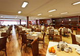 Im Restaurant warten köstliche Speisen auf Sie.