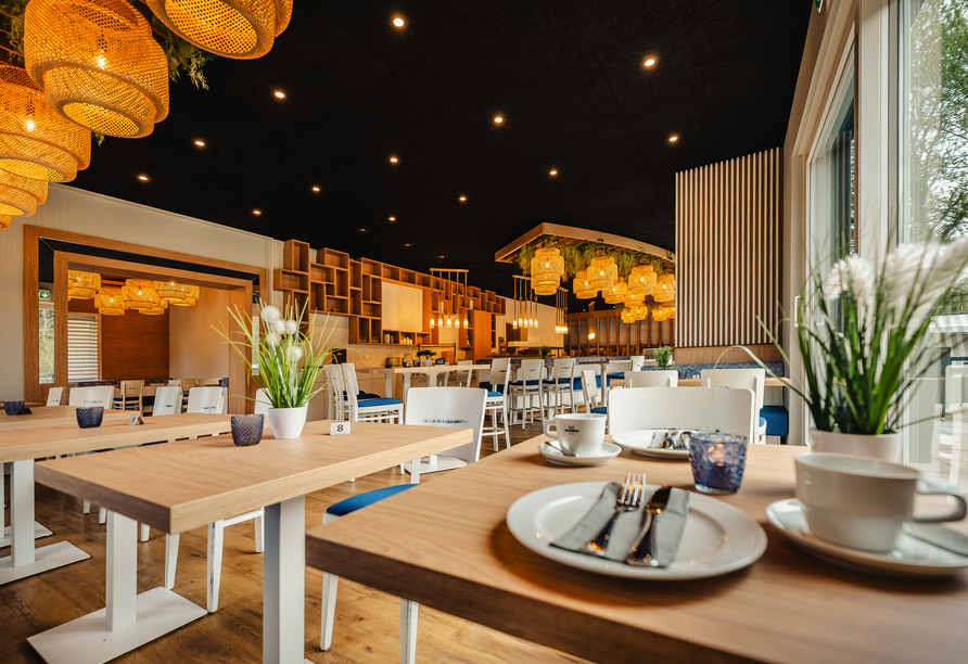Im Restaurant erwarten Sie kulinarische Köstlichkeiten.
