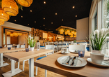 Im Restaurant erwarten Sie kulinarische Köstlichkeiten.