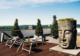 Genießen Sie Ihren Urlaub auf der herrlichen Dachterrasse.