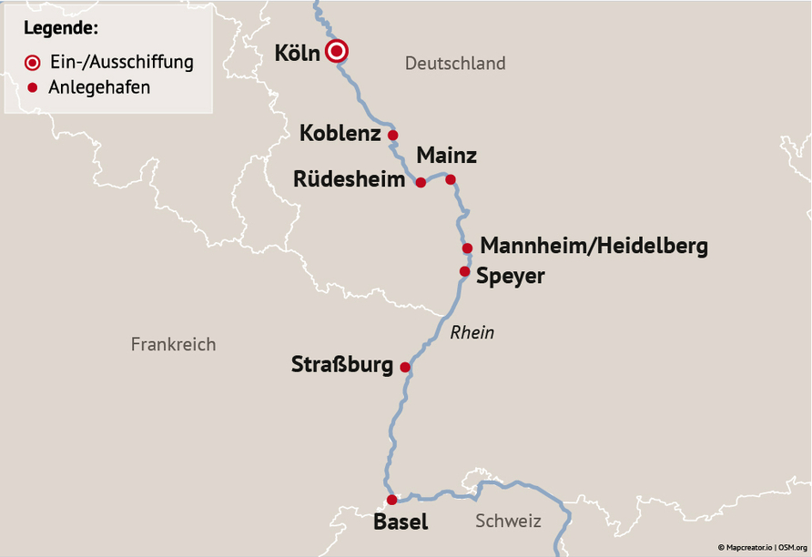 Ihre Reiseroute
