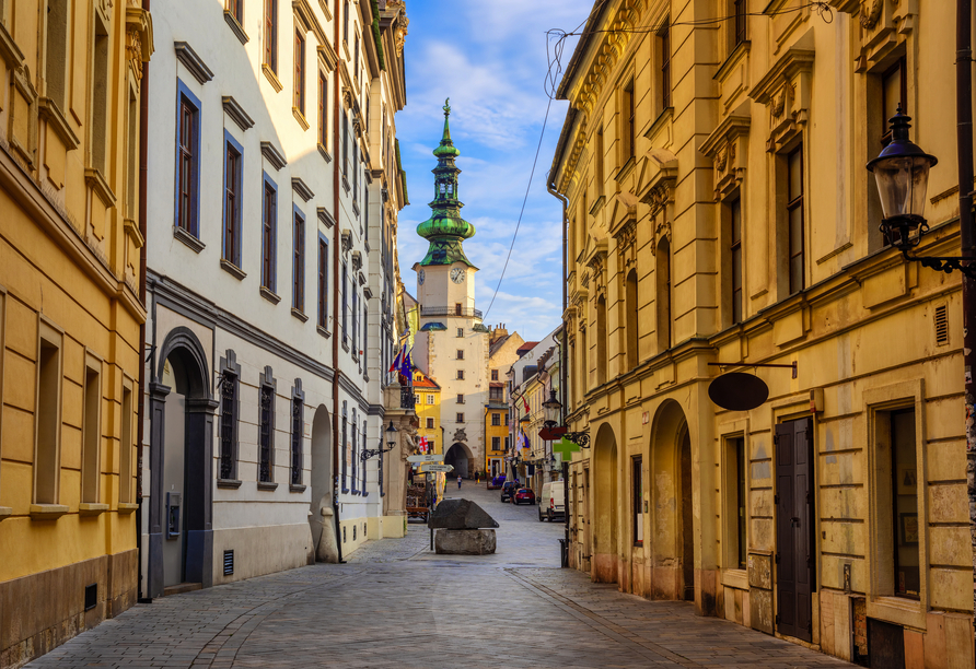 Spazieren Sie durch die Altstadt von Bratislava.