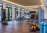 Im Fitnessraum können Sie sich nach Belieben auspowern!