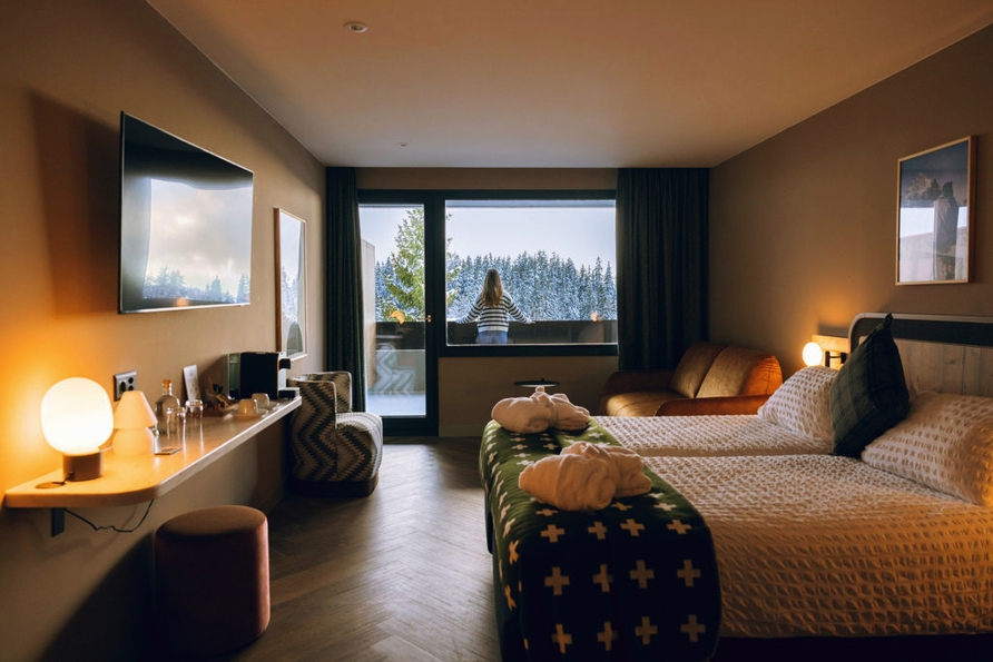 Beispiel Doppelzimmer Comfy Double mit Bergblick