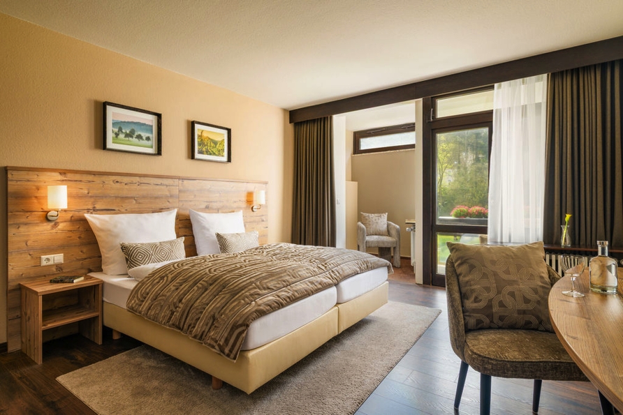 Beispiel eines Doppelzimmers Komfort mit Balkon im Hotel Luisenpark