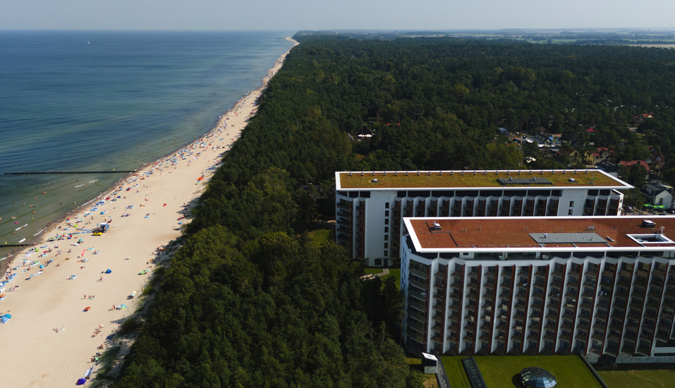 Ihr Hotel liegt direkt am malerischen Strand der Polnischen Ostsee.