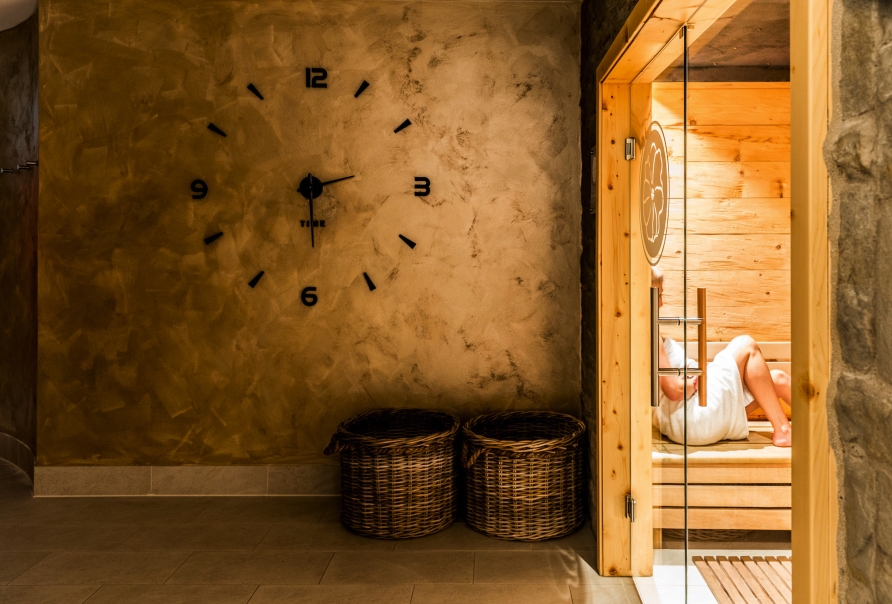In der Sauna des Hotels finden Sie Ruhe und Entspannung. 