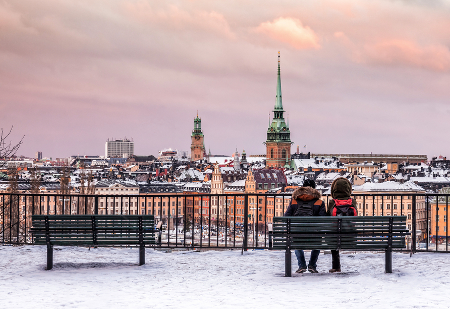 Lassen Sie sich vom winterlichen Stockholm verzaubern.
