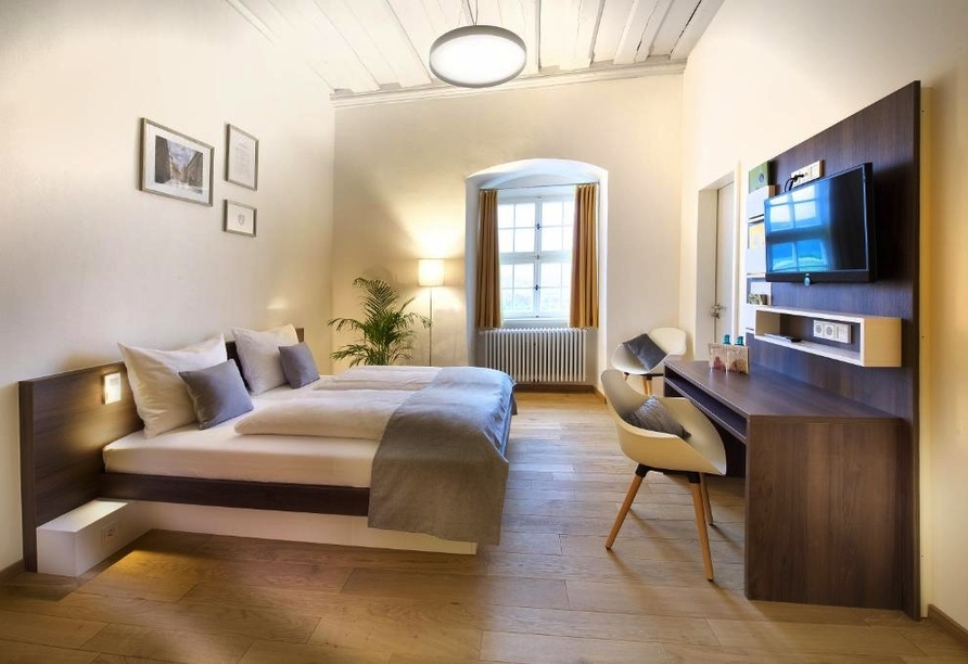 Beispiel eines Doppelzimmers im JUFA Hotel Festung Rosenberg Kronach