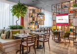 Im Restaurant können Sie sich mit köstlichen Speisen verwöhnen lassen.