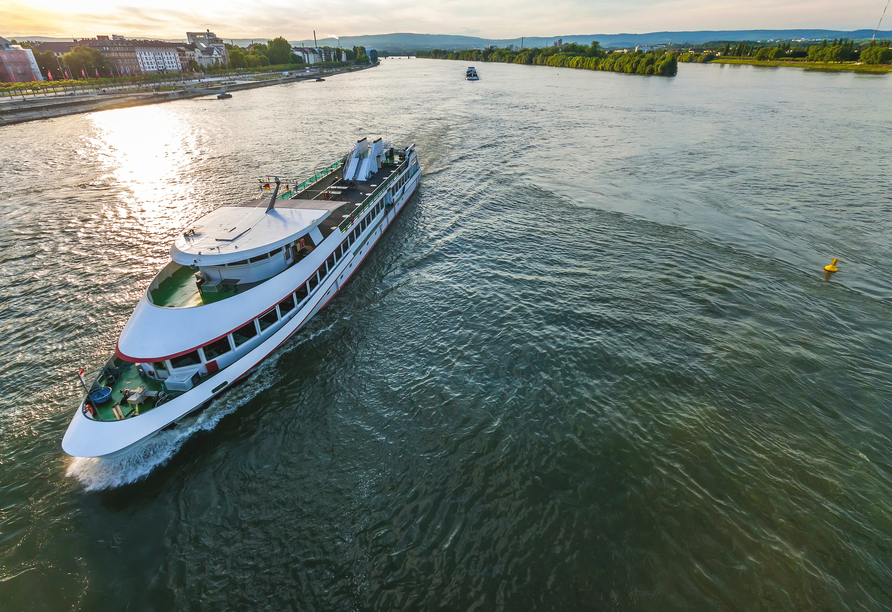 Eine malerische Schifffahrt auf dem Rhein erwartet Sie!