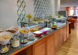 Freuen Sie sich auf ein reichhaltiges Frühstücksbuffet.
