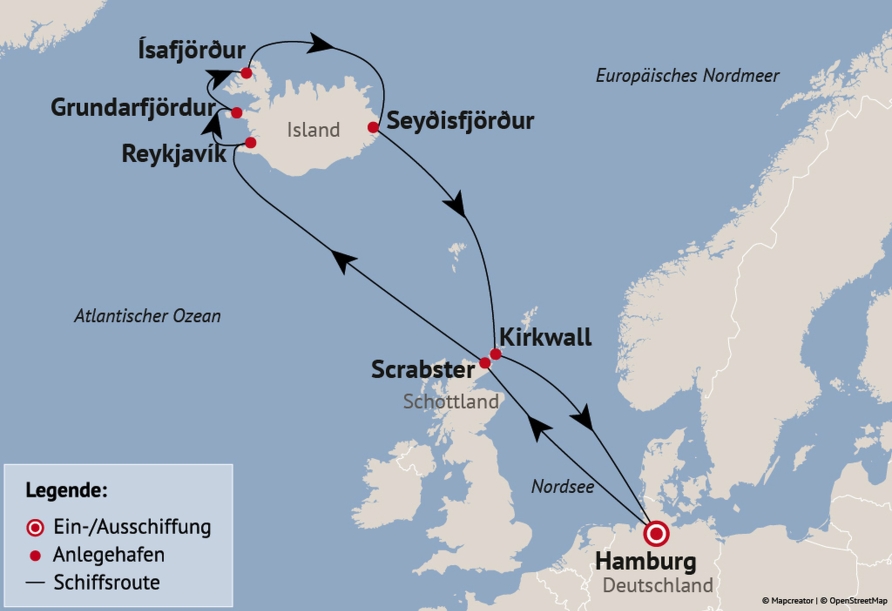 Ihre Reiseroute am 03.08.2026