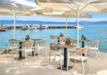 Das Restaurant Il Cantuccio bietet Essen mit Panoramablick.