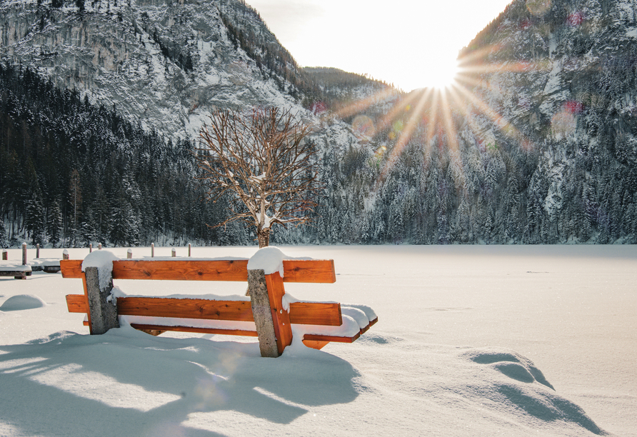 Der Gleinkersee in traumhaftem Winterkleid