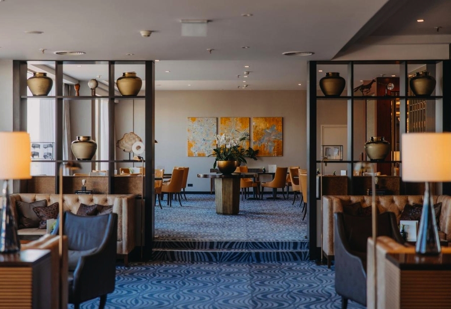 Wo Komfort auf Stil trifft – die Lounge im Grand Hotel Prague Towers