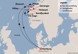 Ihre Reiseroute am 10.06.26. (Am 01.07. wird nicht Måløy angefahren, sondern Haugesund. Am 25.08. ist die Route: Måløy, Hellesylt, Nordfjordeid, Vik-Sogn, Flåm und Haugesund.)