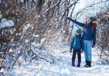 Erkunden Sie die Gegend und lassen Sie sich vom einzigartigen Winterpanorama verzaubern!
