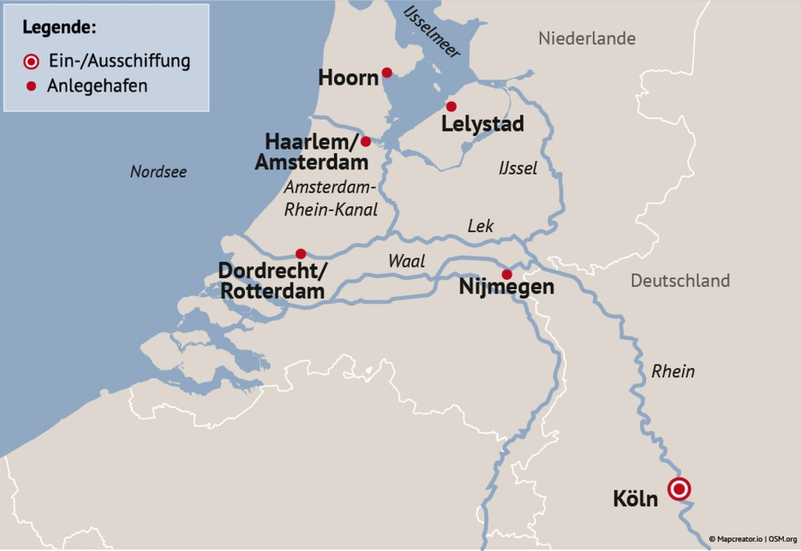 Ihre Reiseroute am 02.04. und 17.04.26