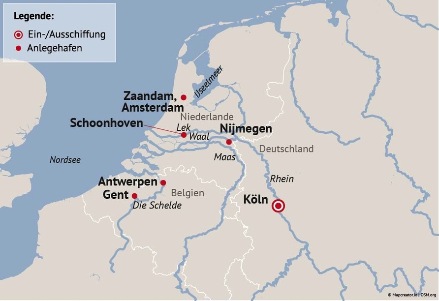 Ihre Reiseroute an den Reiseterminen 12.07. und 11.08.25
