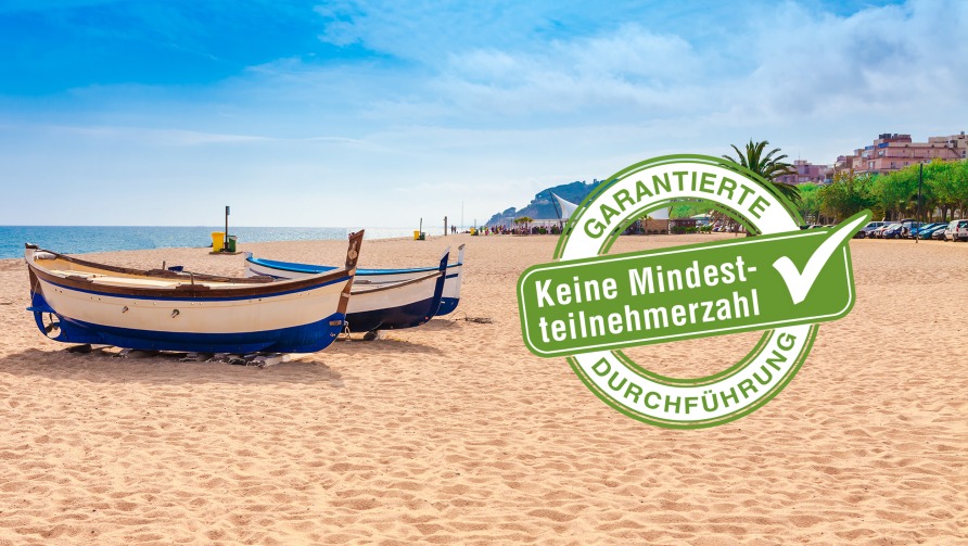 Urlaub wie aus dem Bilderbuch! Calella erwartet Sie mit Sonne, Strand und Meer.