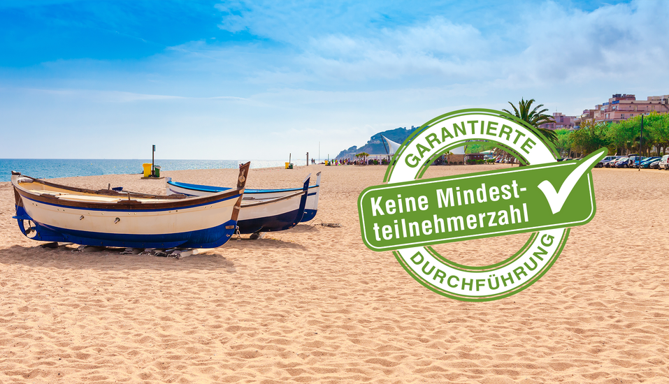 Urlaub wie aus dem Bilderbuch! Calella erwartet Sie mit Sonne, Strand und Meer.
