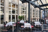 Terrasse des Hotels Wyndham Garden Berlin Mitte