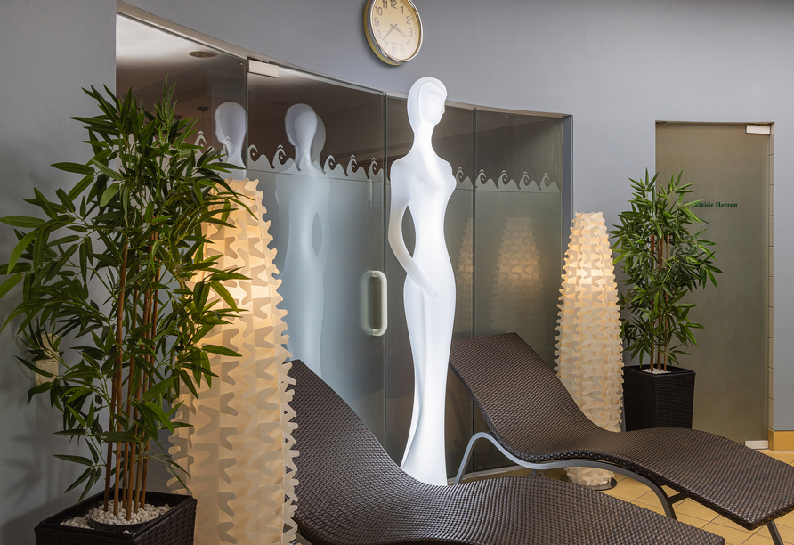 Entfliehen Sie dem stressigen Alltag im Wellnessbereich des Hotels.