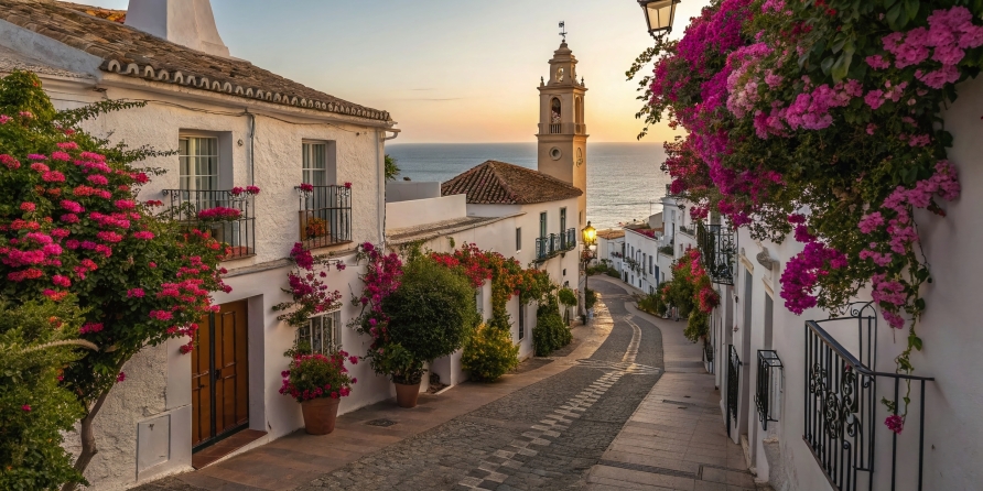 Wenn die Altstadt in goldenes Licht getaucht wird, entfaltet Estepona seinen ganz besonderen Zauber.