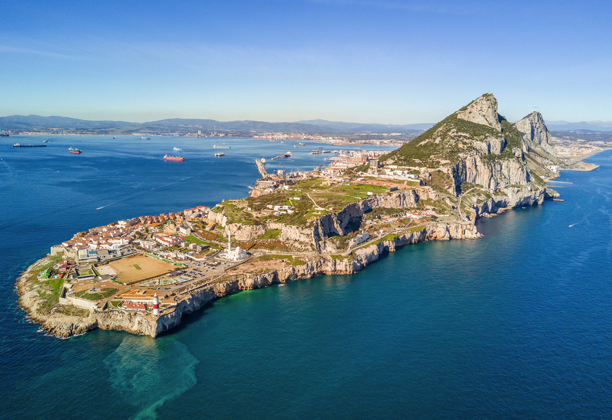 Seien Sie gespannt auf Ihren Ausflug ins britische Überseegebiet Gibraltar, wo Europa auf Afrika trifft.