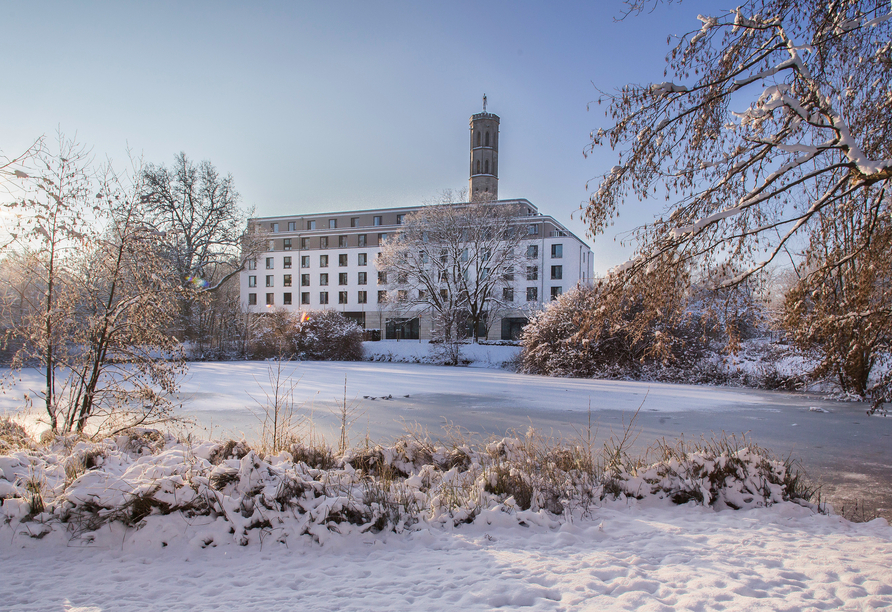 Das Steigenberger Parkhotel Braunschweig in winterlichem Ambiente.