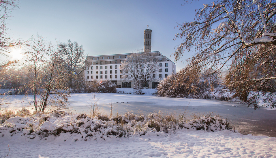 Das Steigenberger Parkhotel Braunschweig in winterlichem Ambiente.