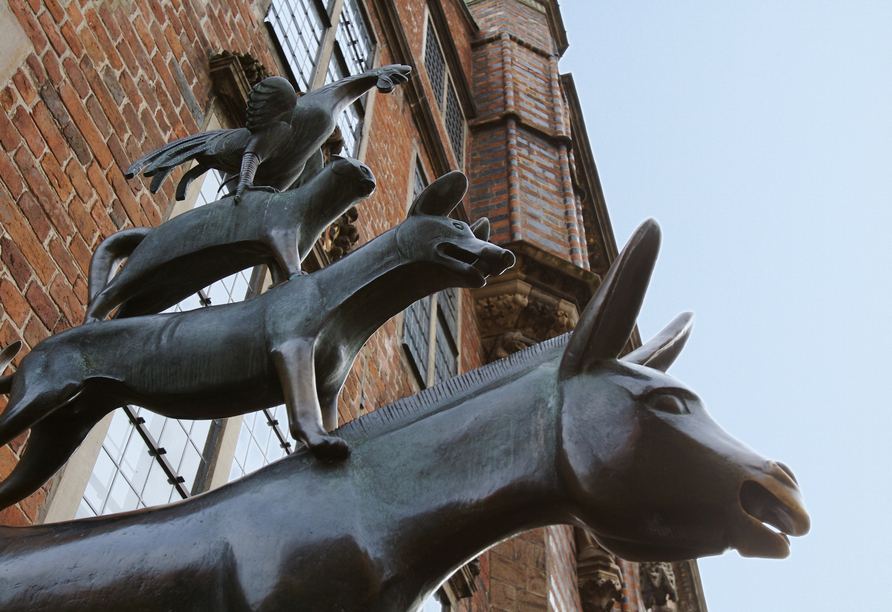 Kennen Sie schon die berühmte Statue der Bremer Stadtmusikanten?