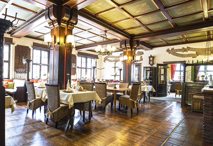 Im Restaurant warten kulinarische Köstlichkeiten auf Sie.