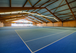 Wie wäre es mit einem Match in der Tennishalle?