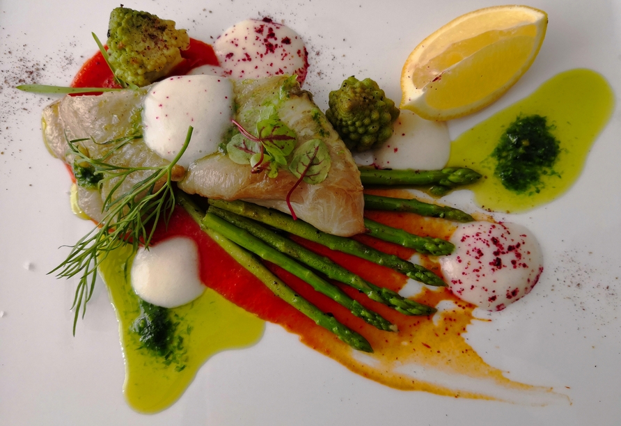 Das First Inn Hotel verspricht regionale, saisonale und internationale Gerichte.