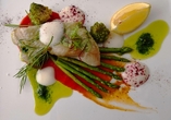 Das First Inn Hotel verspricht regionale, saisonale und internationale Gerichte.