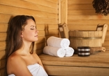 Entspannen Sie sich nach einem aktiven Tag in der Sauna.