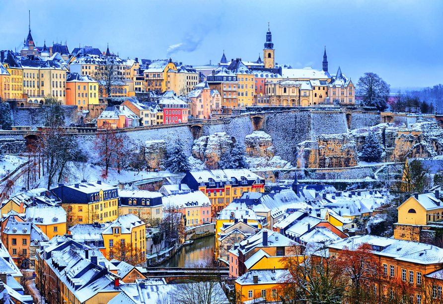 Ein Tagesausflug ins winterliche Luxemburg bietet sich wunderbar an.