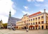 Rathaus und Gewandhaus in der Altstadt von Zwickau